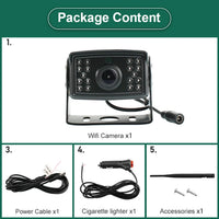 GreenYi HD 720P 170 Degree Fisheye Wireless 5G WiFi Car RV Truck DVR Recorder Rear View Reverse Camera For iPhone and Android Phone