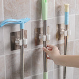 Adhesive Multi-Purpose Hooks - Wall Mounted - Mop Caravan RV Organizer Holder Rack - Brush Broom Hanger Hook - Kitchen Bathroom Strong Hooks