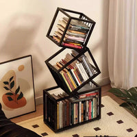 Rotating Bookshelf Organizer – Stylish Storage for Books & Magazines