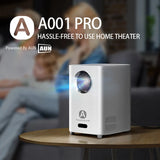 AUN A001 Pro Android WiFi Portable Cinema Projector - 1080P/4K, LED Video, Smartphone Sync