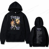 Tupac 2pac Graphic Hoodie Men Clothing Fashion Oversized Hip Hop Comfortable Autumn Winter Sweatshirt Male Casual Fleece Hoodies