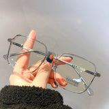 Fashion Trendy Frame Glasses Transparent Ultra-Light Large Anti Blue Light Glasses Protect Eyewear High-Definition Men Women