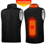 Intelligent Headed Waistcoat Men Women USB Electric Smart Heating Vest Zipper 9 Areas Zone for Outdoor Hunting for Sports Hiking Jack's Clearance