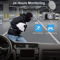 3-Camera Dash Cam System – 1080P Front & Rear WiFi DVR with Night Vision