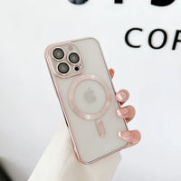 Magnetic Wireless Charging Case for iPhone with Transparent Design and Soft Silicone Cover Jack's Clearance
