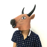 Halloween Cosplay Latex Horse Head Mask Set