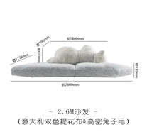 Italian minimalist designer polar bear shape large flat fabric sofa Internet celebrity hotel villa lazy sofa