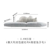Italian minimalist designer polar bear shape large flat fabric sofa Internet celebrity hotel villa lazy sofa