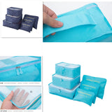 Thickened 6-piece/set travel bag clothes and shoes trimmer travel pack cubic suitcase trimmer home storage Jack's Clearance