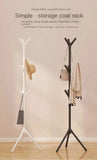 Mobile Floor Standing  Multi HookClothes Rack Tree Branch Shape  and Convenient Coat Rack for Home Living Room Clothing Storage