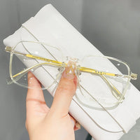 Fashion Trendy Frame Glasses Transparent Ultra-Light Large Anti Blue Light Glasses Protect Eyewear High-Definition Men Women