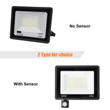 LED Floodlight PIR Motion Sensor Outdoor Spotlight 10–100W IP66 Waterproof Garden Street Light