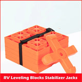 RV Tongue Jack Stand 5pcs RV Leveling Blocks Features Durable Resin Construction Stabilizer Jacks Interlocking Design