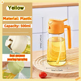 Oil Spray Bottle for Cooking – 200/300/500ml Olive Oil & Vinegar Sprayer with Brush