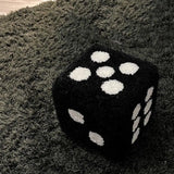 Cubic Lamb Wool Dice Stool – Fun & Fluffy Home Accent