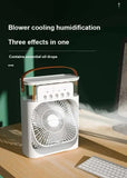 3-in-1 Mini Portable Air Cooler, Humidifier & LED Night Light – Household & Office Fan