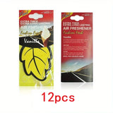 Natural Vanilla Tea Leaf Car Air Fresheners – Hanging Auto Perfume (3–60 Pack)