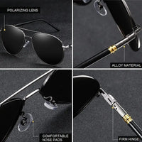 Fashion Aviator Polarized Sunglasses For Men Women Pilot Driving Fishing Metal Sun Glasses Luxury Brand Designer Eyewear UV400