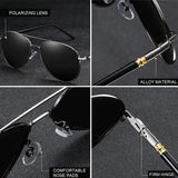 Fashion Aviator Polarized Sunglasses For Men Women Pilot Driving Fishing Metal Sun Glasses Luxury Brand Designer Eyewear UV400
