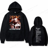 Tupac 2pac Graphic Hoodie Men Clothing Fashion Oversized Hip Hop Comfortable Autumn Winter Sweatshirt Male Casual Fleece Hoodies