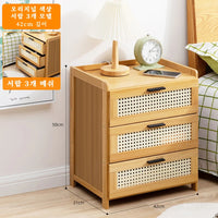 Solid Wood Nightstand – Modern Bedside Drawer Cabinet