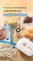 USB Rechargeable Electric Handheld Vacuum Sealer Pump BPA Reusable Vacuum Food Storage Zipper Bags Portable Food Sous Vide Bags