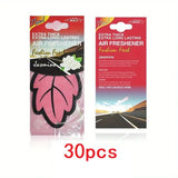 Natural Vanilla Tea Leaf Car Air Fresheners – Hanging Auto Perfume (3–60 Pack)