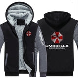 2025 Leisure Versatile Hoodies Autumn And Winter Man's Popular Jacket Umbrella Corporation Graphic Logo Print Fleece Warm Coat