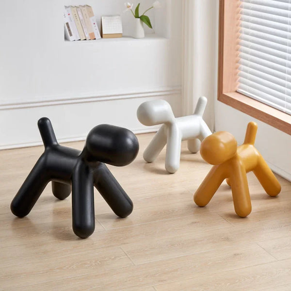 Nordic Cartoon Dog Stool – Cute & Durable Shoe Bench for Home