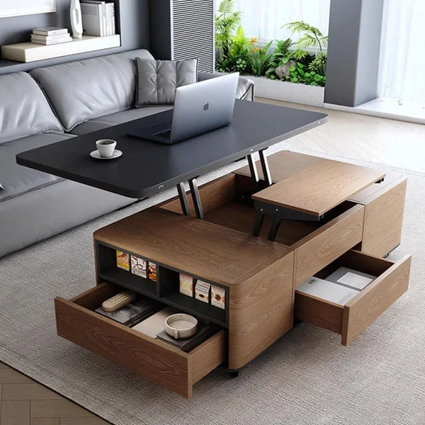 Lift-Top Nordic Coffee Table – Modern Storage Organizer