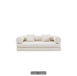 Mia 3 Seater Corduroy Compressed Sofa Bed (Cream)