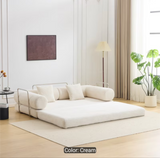Mia 3 Seater Corduroy Compressed Sofa Bed (Cream)