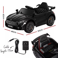 Kids Ride On Car Mercedes-Benz AMG GTR Electric Toy Cars 12V Black