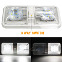 12/V RV Interior LED Ceiling Light Boat Camper Trailer Caravan Double Dome Light