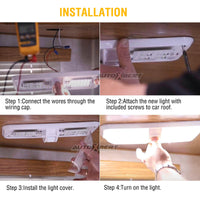 12/V RV Interior LED Ceiling Light Boat Camper Trailer Caravan Double Dome Light