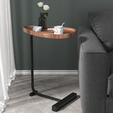 Snack Side Table, C Shaped End Table for Sofa Couch Bed Room Small Table