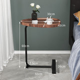 Snack Side Table, C Shaped End Table for Sofa Couch Bed Room Small Table