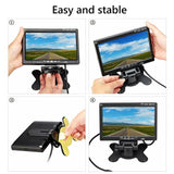 12-24v 4 Pin 7" Inch Car Rear View Reverse Camera Kit Monitor Truck Bus IR 18LED