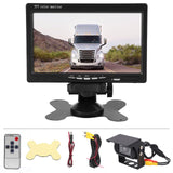 12-24v 4 Pin 7" Inch Car Rear View Reverse Camera Kit Monitor Truck Bus IR 18LED