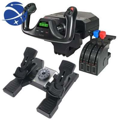 yyhc logitec Flight Yoke System G Saitek PRO Simulator Throttle Sim for PC MAC