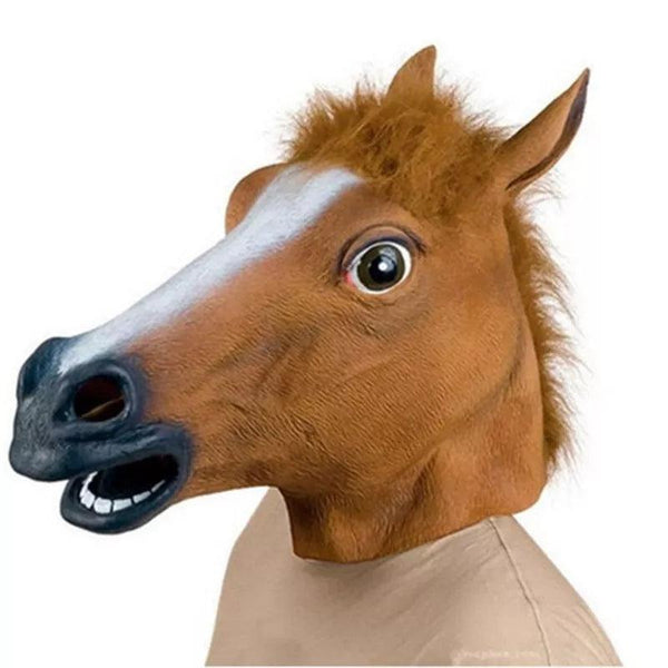 Horse Head Mask Latex Creepy Animal Costume Jack's Clearance