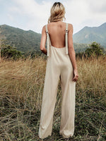 Wide Leg Backless Jumpsuit Trendsi
