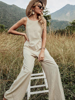 Wide Leg Backless Jumpsuit Trendsi