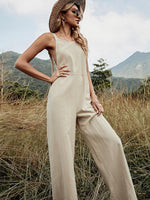 Wide Leg Backless Jumpsuit Trendsi