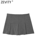 High Waist Wide Pleats Shorts Skirts