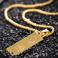 Gold Color Bar Necklace