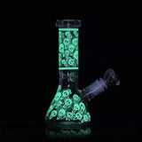 Glow in the Dark Skull Glass Waterpipe Jack's Clearance