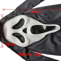 Ghost Face Scream Movie Horror Mask Halloween Killer Cosplay Adult Costume Accessories Props Jack's Clearance