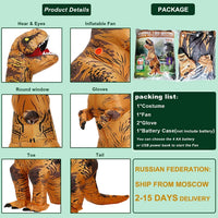 Inflatable T-REX Dinosaur Costume Jack's Clearance