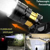 1000000LM LED Headlamp Sensor XHP90.2 Headlight with Built-in Battery Flashlight USB Rechargeable Head Lamp Torch Jack's Clearance